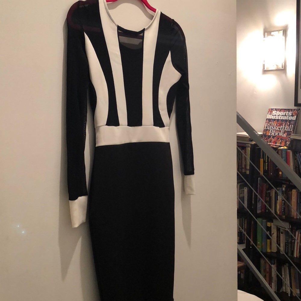 Black and white party dress